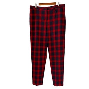 J. Jill NEW Premium Bi-Stretch Pants In Red & Black Plaid Size 18
